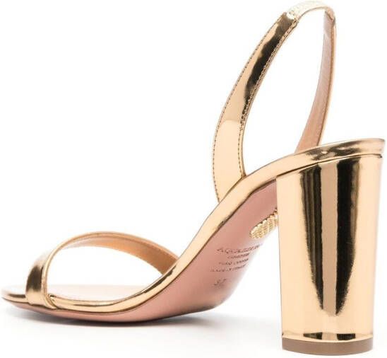 Aquazzura So Nude block-heel sandals Gold