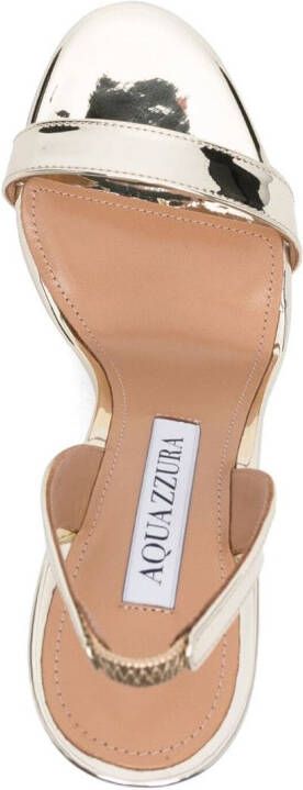 Aquazzura So Nude 110mm slingback sandals Gold