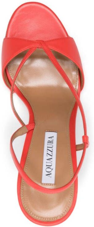 Aquazzura Sognare 105mm leather sandals Red