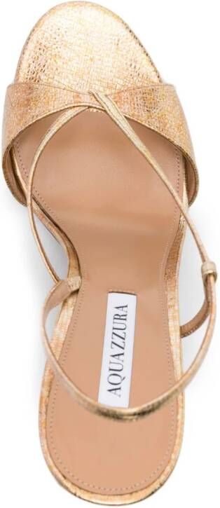 Aquazzura Sognare 105mm metallic sandals Gold