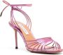 Aquazzura Straight To Heaven 90mm laminated-finish sandals Pink - Thumbnail 2