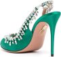 Aquazzura Temptation 105mm crystal-embellished sandals Green - Thumbnail 3
