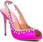 Aquazzura Temptation 105mm crystal-embellished sandals Pink - Thumbnail 2
