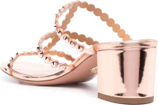 Aquazzura Tequila 50mm crystal-embellished sandals Gold