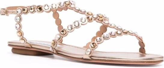 Aquazzura Tequila flat sandals Gold