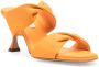 Aquazzura Twist 85mm leather sandals Orange - Thumbnail 2