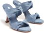 Aquazzura Twist 95mm denim sandals Blue - Thumbnail 4