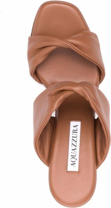 Aquazzura Twist 95mm mules Brown