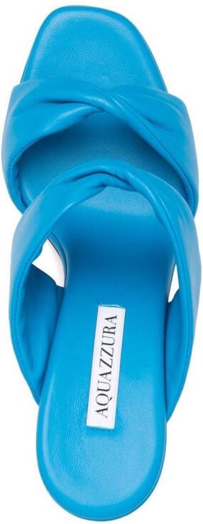 Aquazzura twist-detail leather sandals Blue