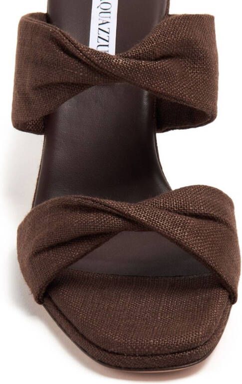 Aquazzura Twist-strap 75mm sandals Brown