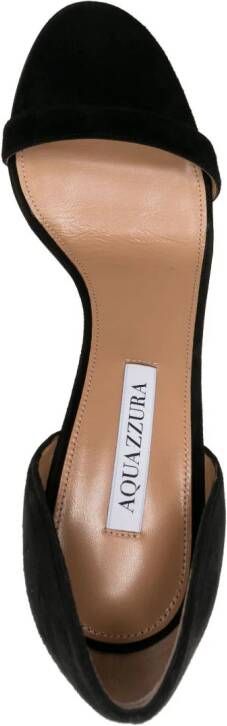 Aquazzura Uptown 85mm suede sandals Black