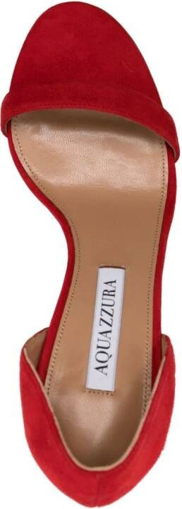 Aquazzura Uptown 90mm leather sandals Red