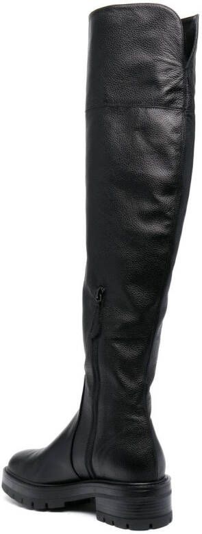Aquazzura Whitney knee-high leather boots Black