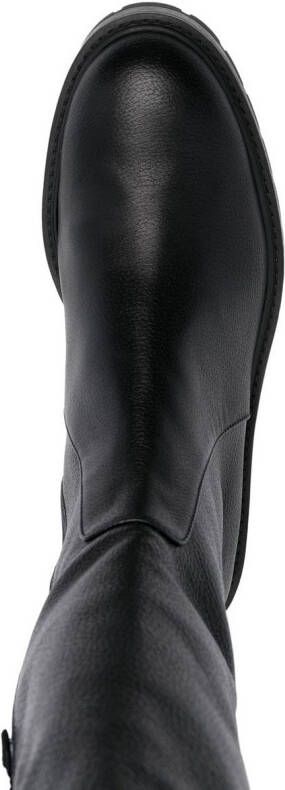 Aquazzura Whitney knee-high leather boots Black