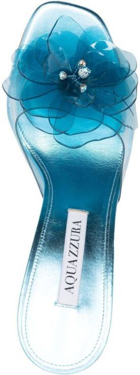Aquazzura Zsa 95mm mule sandals Blue