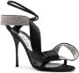 AREA x Sergio Rossi Marquise 105mm satin sandals Black - Thumbnail 2