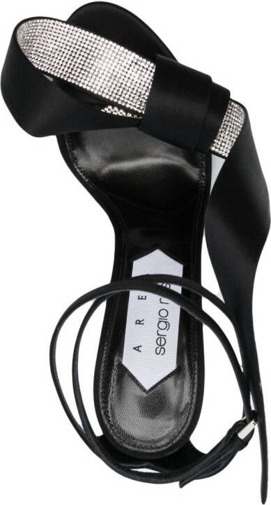 AREA x Sergio Rossi Marquise 105mm satin sandals Black