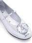 AREA crystal-embellished metallic ballerina shoes Silver - Thumbnail 5