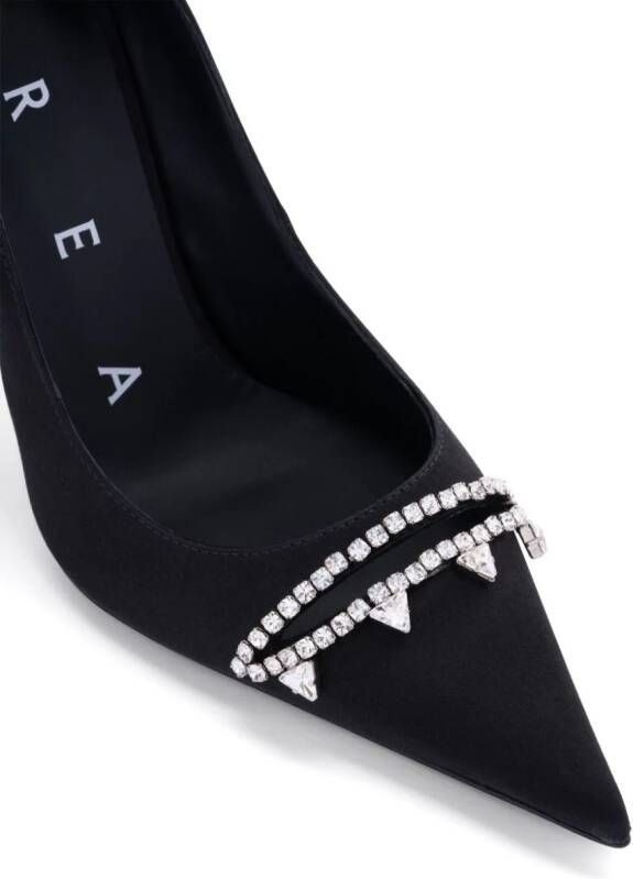 AREA crystal-embellished stiletto pumps Black