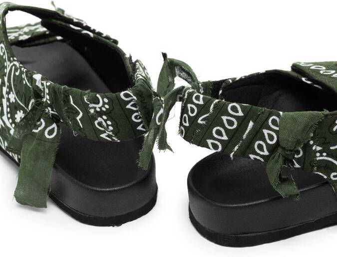 Arizona Love Apache bandana-print sandals Green