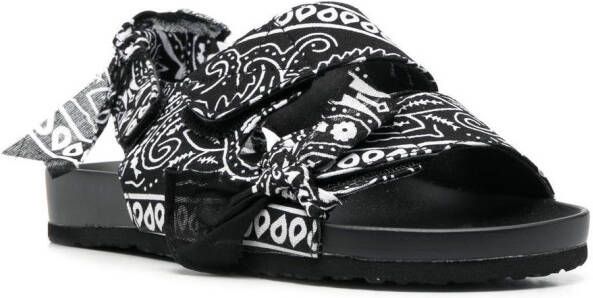 Arizona Love bandana-detail open-toe sandals Black