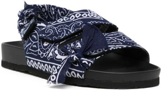 Arizona Love bandana-detail open-toe sandals Blue