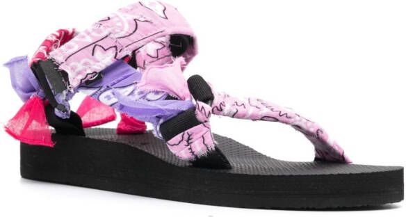 Arizona Love bandana-detail open-toe sandals Pink