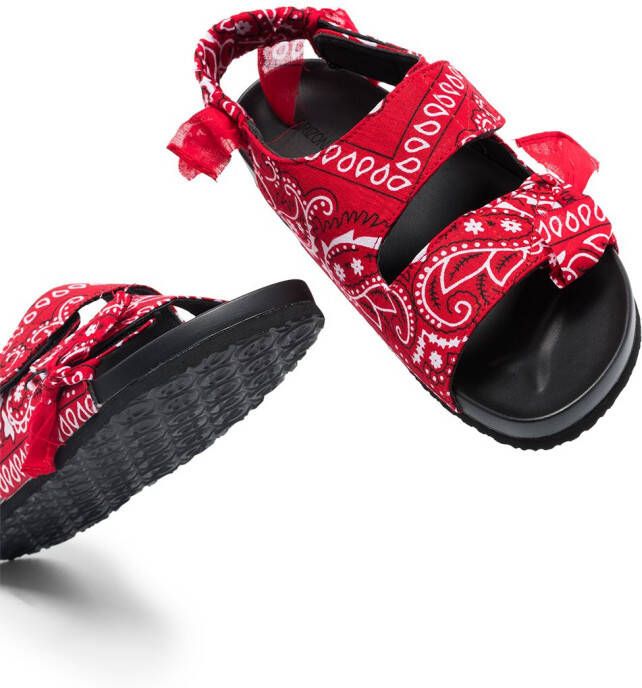 Arizona Love bandana-print flat sandals Red