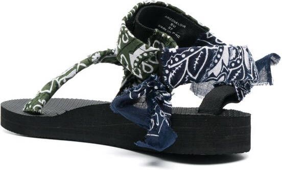 Arizona Love bandana-print sandals Blue