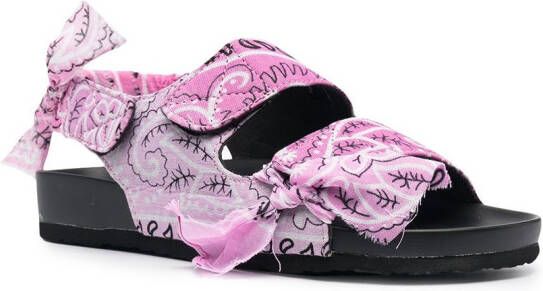 Arizona Love bandana-print sandals Pink