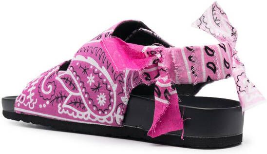 Arizona Love bandana-print sandals Pink