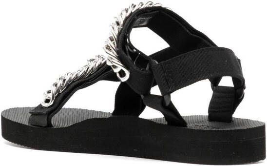 Arizona Love chain-detail touch-strap sandals Black