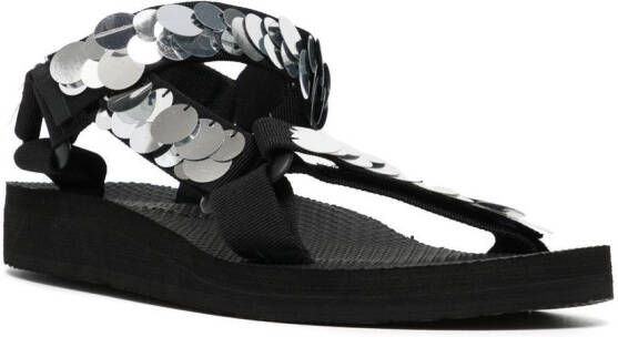 Arizona Love sequinned touch-strap sandals Black