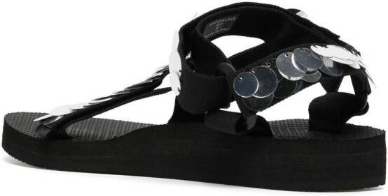 Arizona Love sequinned touch-strap sandals Black