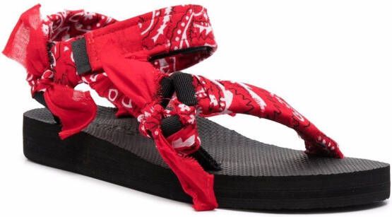 Arizona Love Trekky bandana-print flat sandals Red