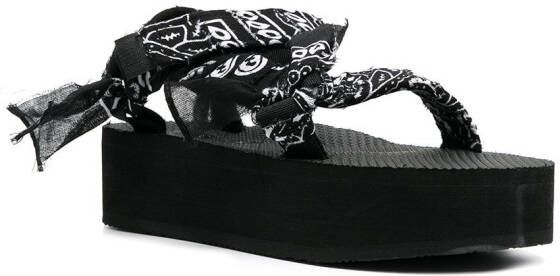 Arizona Love Trekky bandana-print sandals Black