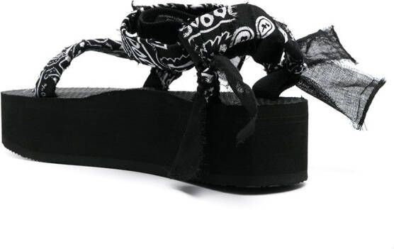 Arizona Love Trekky bandana-print sandals Black