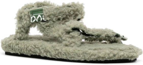 Arizona Love Trekky faux-fur sandals Green