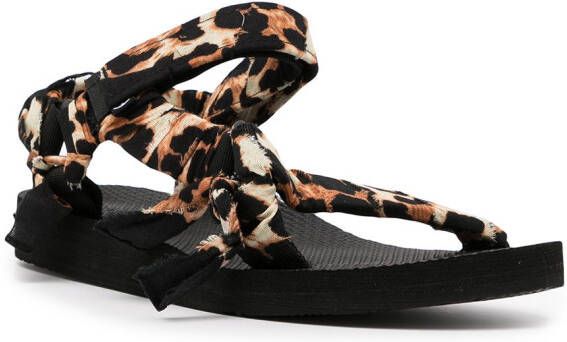 Arizona Love trekky leopard-print bandana sandals Multicolour