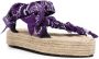 Arizona Love Trekky bandana-print raffia sandals Purple - Thumbnail 2