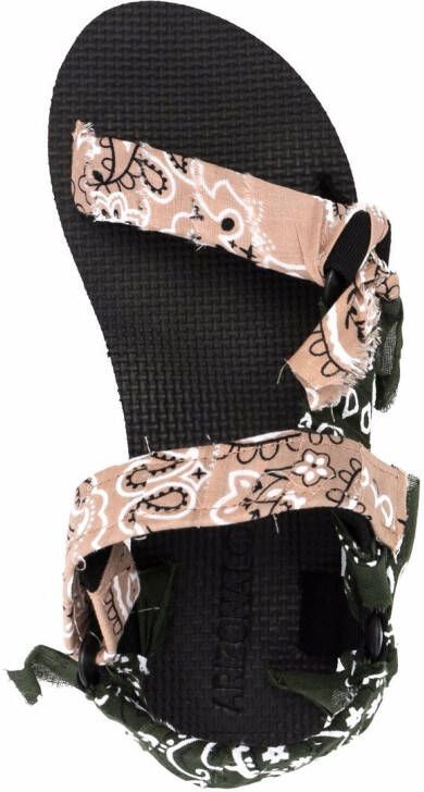 Arizona Love Trekky two-tone bandana sandals Neutrals