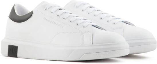Armani Exchange Action leather sneakers White