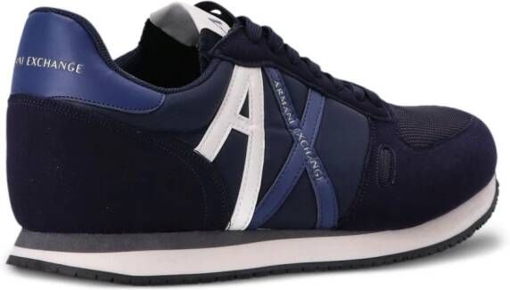 Armani Exchange AX panelled lace-up sneakers Blue
