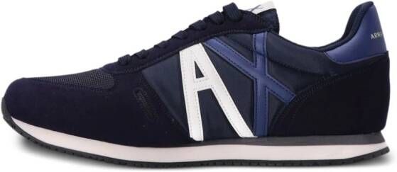Armani Exchange AX panelled lace-up sneakers Blue