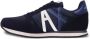 Armani Exchange AX panelled lace-up sneakers Blue - Thumbnail 4