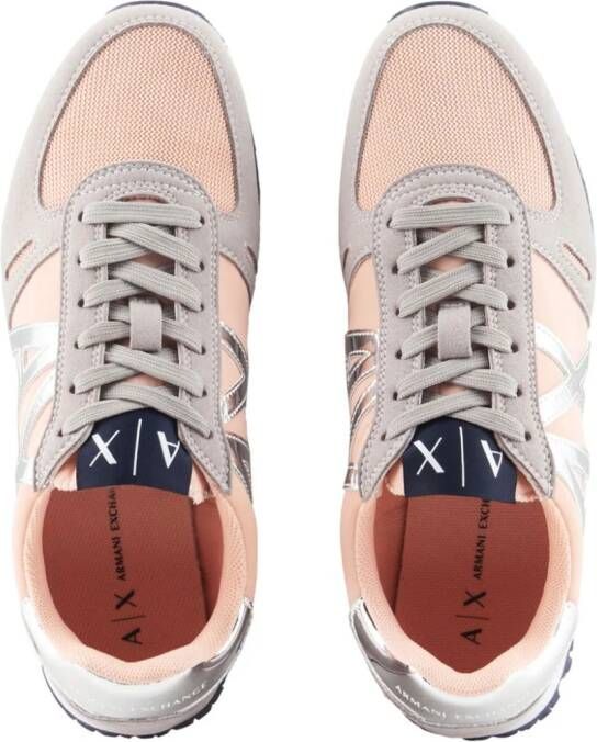 Armani Exchange embossed-logo panelled sneakers Multicolour