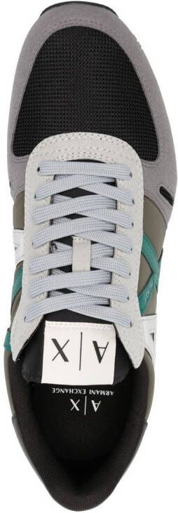 Armani Exchange lace-up logo detail sneakers Grey