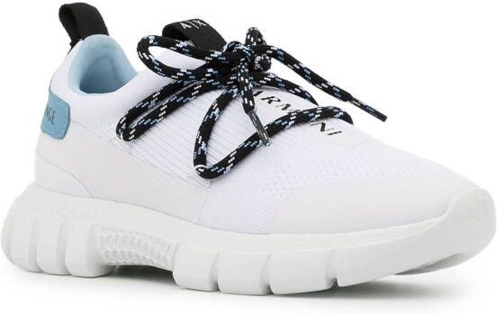 Armani Exchange lace-up logo sneakers White