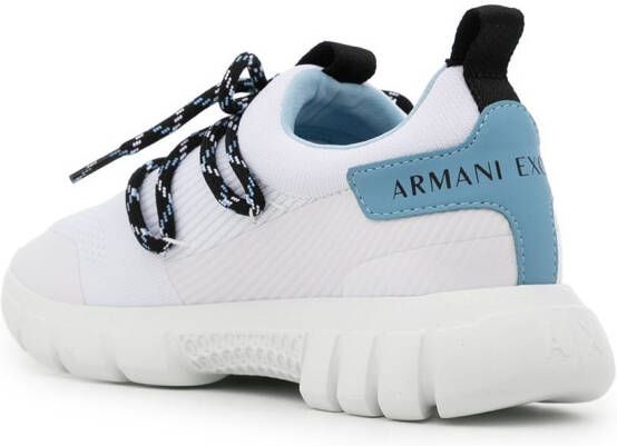 Armani Exchange lace-up logo sneakers White