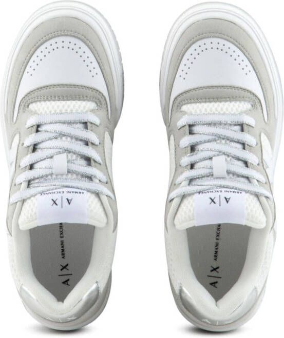 Armani Exchange logo-appliqué sneakers White